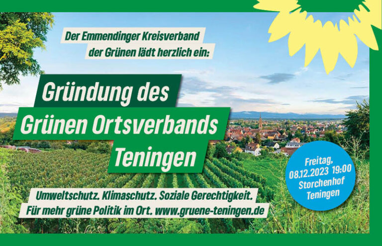 08.12.2023: Jahreshauptversammlung und Gründung des Grünen Ortsverbands Teningen