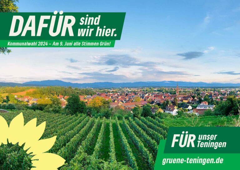 „Dafür sind wir hier“: Das Wahlprogramm der Teninger Grünen steht!